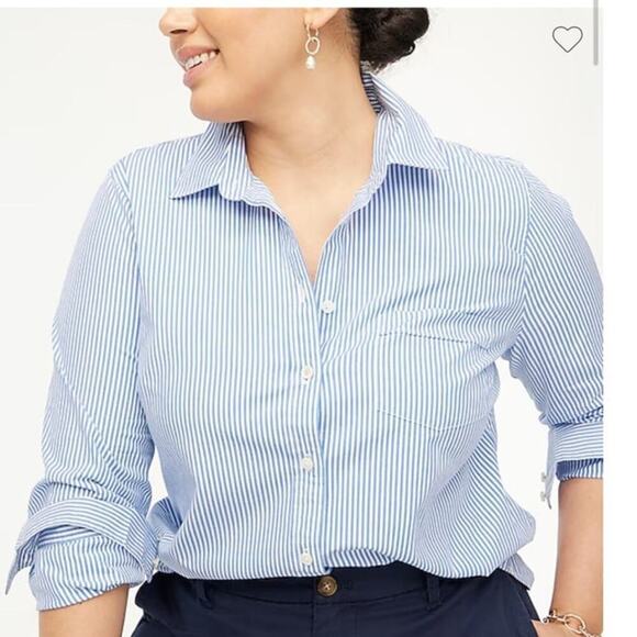 J.Crew Factory Store Tops - J.Crew Factory Button-up Cotton Poplin Shirt in Signature Fit Size L